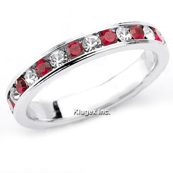 .925 Sterling Ezüst Karika Gyűrű Cirkónia Kővekkel 49