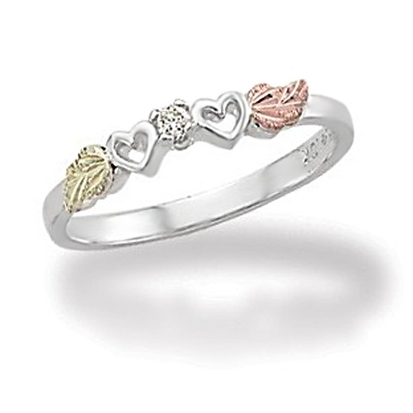 Black Hills Sterling Ezüst & 12K Arany Gyűrű Gyémánttal 49