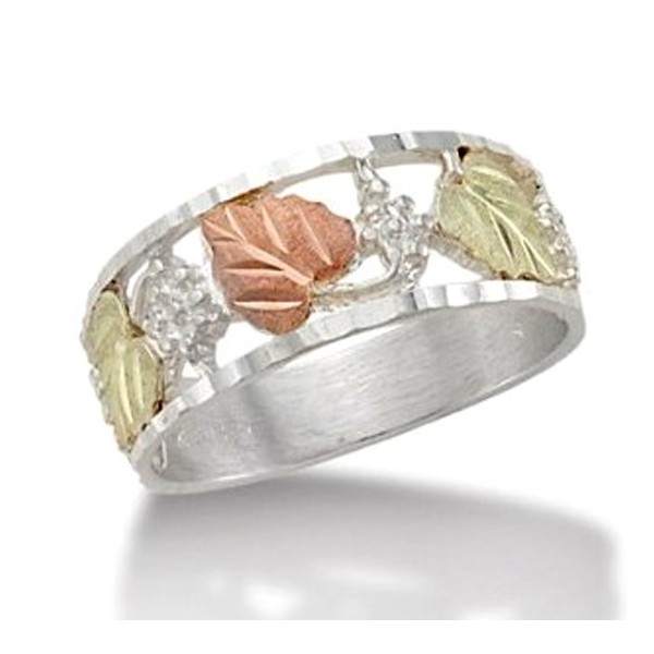 Black Hills Sterling Ezüst & 12K Arany Eljegyzési Gyűrű 54