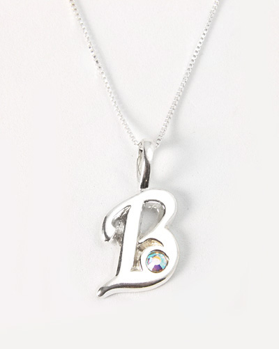 Ezüst Monogram Medál Lánccal – B