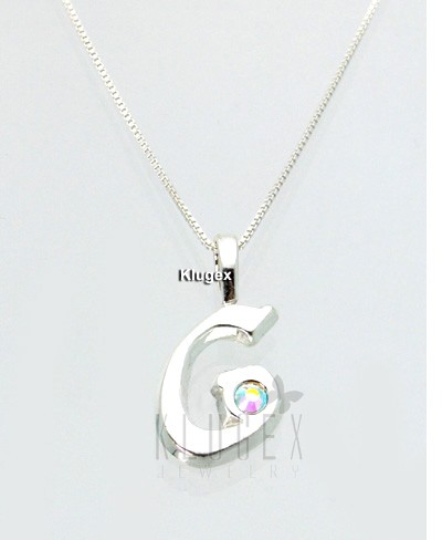 Ezüst Monogram Medál Lánccal – G