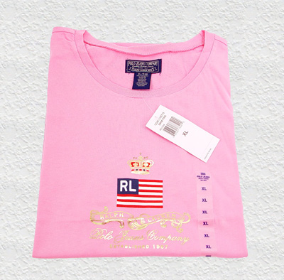 Új Női Ralph Lauren Rövid Ujjú Póló – Rózsaszín XL