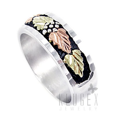 Black Hills Sterling Ezüst & 12K Arany Karika Gyűrű 64