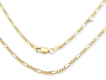 14K Arany-diffúziós Figaro Lánc 45 CM