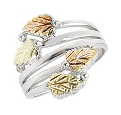 Black Hills Sterling Ezüst & 12K Arany Gyűrű 52