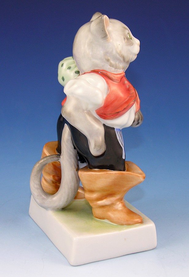 Herend Porcelain Cat Figurine in Big Boot eBay