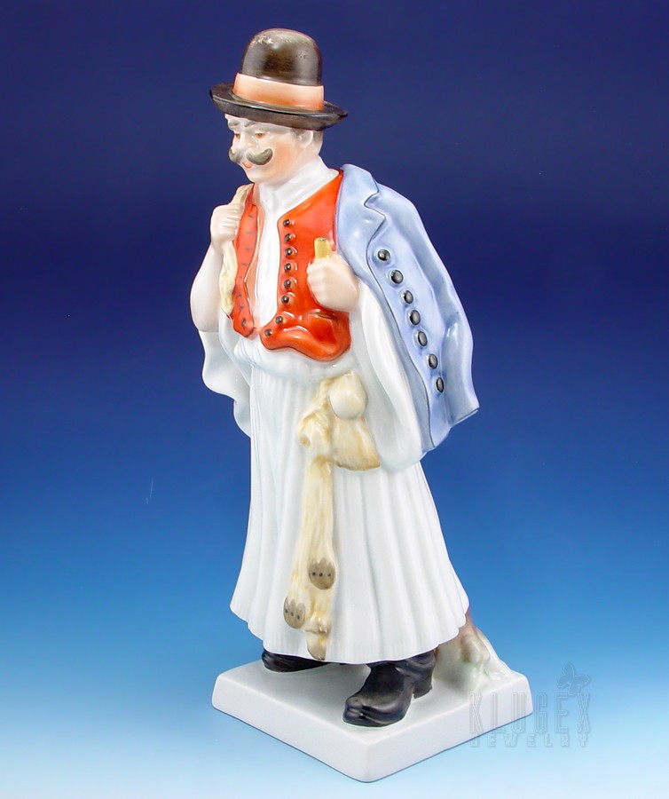 Large Herend Peasant Man Figurine eBay
