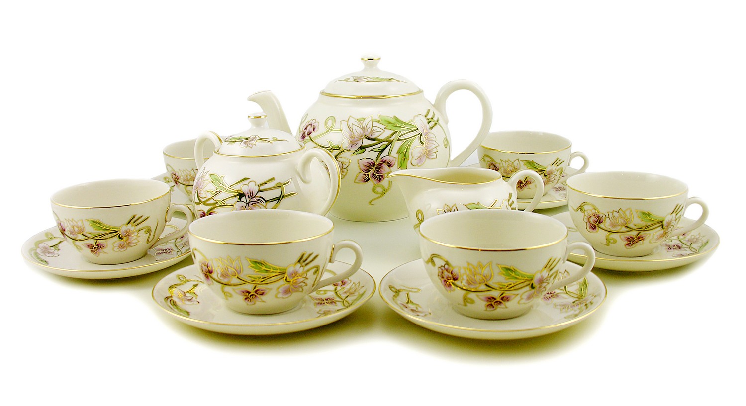 Hungarian Porcelain Zsolnay Spring Decor Tea Set eBay