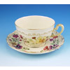 Zsolnay Butterfly Pattern Tea Cup & Saucer