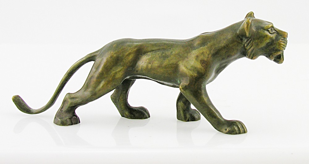 Small Solid Bronze Lion Figurine eBay