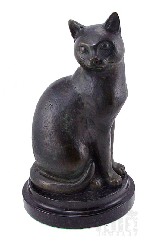 bronze cat figurine