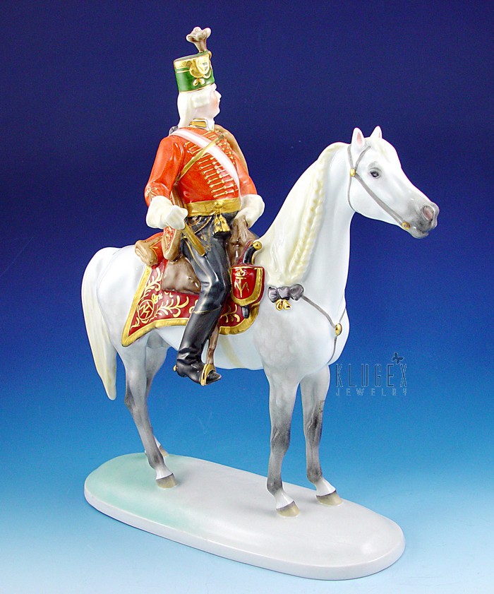 herend figurine hadik andras on horse